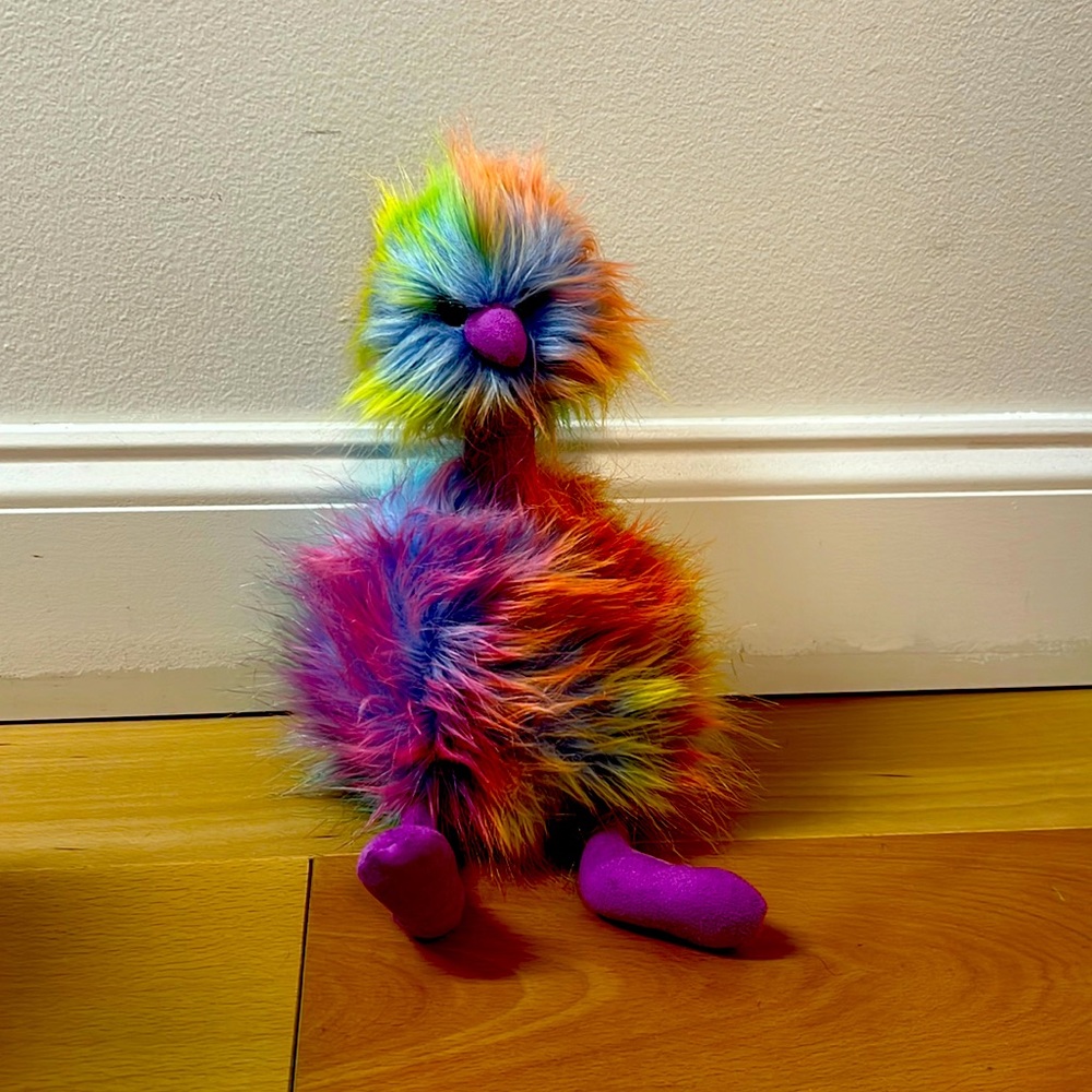 Jellycat Rainbow Ostrich Odette Animal Stuffie